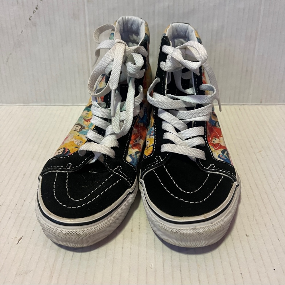 Disney Vans Adult Shoes Mens 5 Womens 6.5 Princess Black High Tops Sneakers - Picture 4 of 12